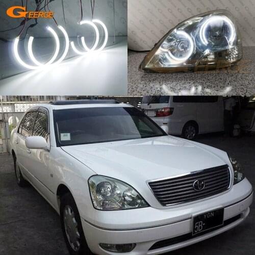 For Toyota Celsior 2001 2002 2003 Ultra bright SMD LED Angel Eyes halo rings kit Day Light Car Accessories