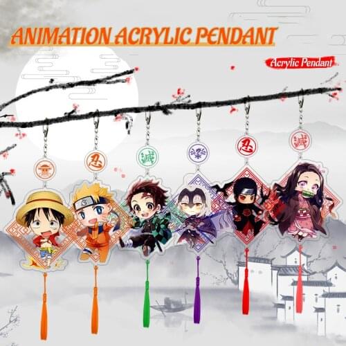 Demon Slayer/Kimetsu No Yaiba/One Piece/My Hero Academia/Mo Dao Zu Shi Anime Peripheral Double Sided Acrylic Keychain Decoration