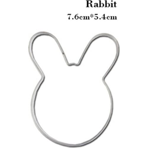 Bunny Rabbit Shape Cookie Egg Tools Cutter Pancake Mould Biscuit Press Stamp Mold Stainless Steel Cake Decorating Kitchen Shop