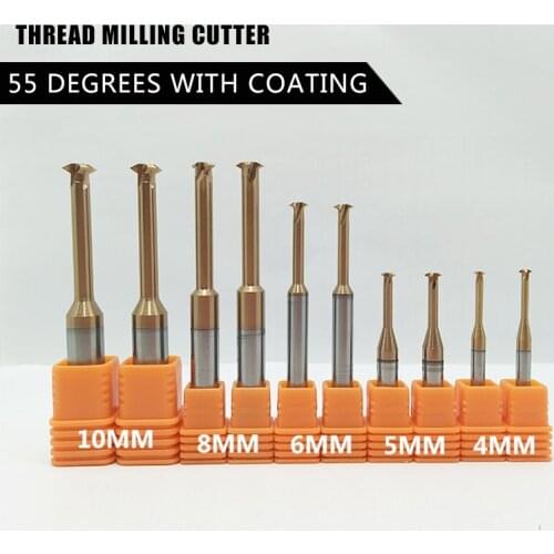 Cutreign CNC single tooth thread milling cutter alloy steel tool machining center thread milling cutter inch 55 degrees