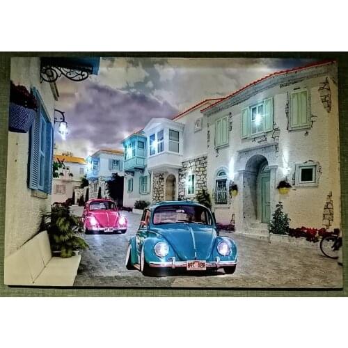 ION Canvas Table Led from the Town Of Aegean Nostalgic Esintiler II Wall Decoration Fashion Luminous Table