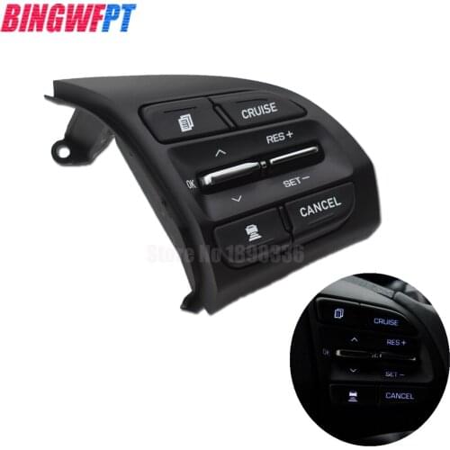 Steering Wheel Button For Hyundai Veloster feisi 2018 1.6T Basic Model Buttons Bluetooth Phone Cruise Control Volume