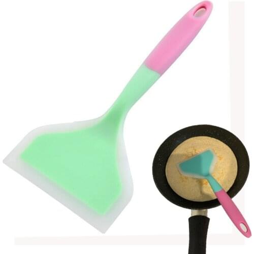 Home Use Silicone Spatula Beef Meat Egg Kitchen Scraper Wide Pizza Shovel Non-stick Turners Food Lifters Home Cooking Utensils