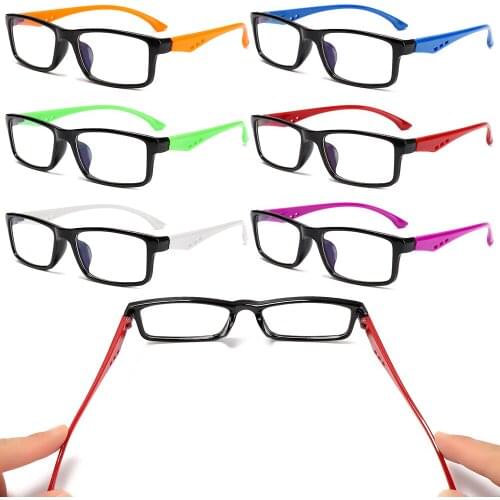 Unisex Fashion Anti-Blue Light Glasses Vintage Square Frame Eye Protection Ultra Light Portable Eyeglasses