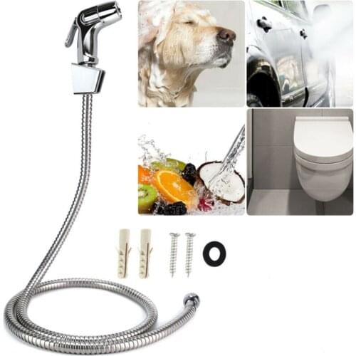 G1/2"/G1/2"/G1/2" Handheld Toilet Bidets Sprayer Set Kit Stainless Steel Hand Bidet Faucet With Nozzle Hose Bracket Screws