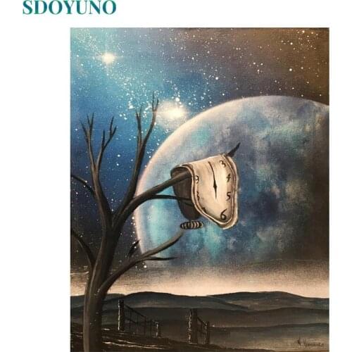 SDOYUNO 40x50cm Paint By Numbers Kits On Canvas Landscape DIY Frameless Painting By Numbers For Adult Digital Hand Painting Deco