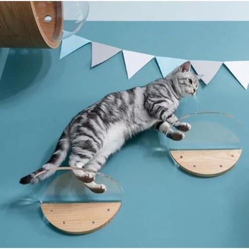 Wall-mounted Solid Wood Cat Climbing Frame Cat Scratcher Toy Cat Villa Cat Litter Is Easy To Install