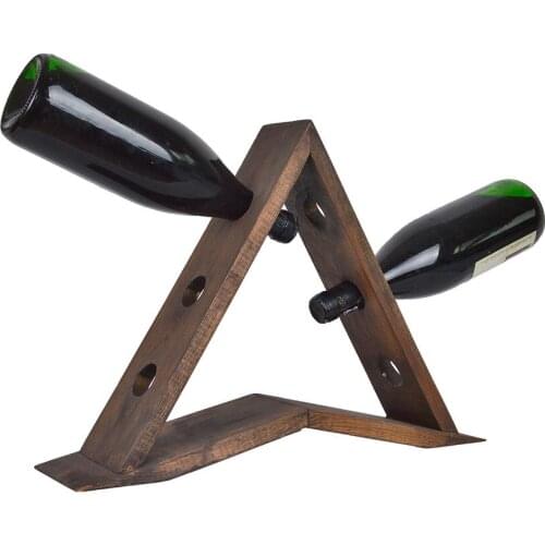 Table Top Stand Wooden Wine Rack 6 Pieces Wine Capacity Practical, stylish and Flashy Wine Rack