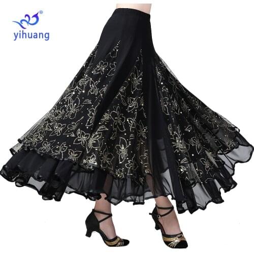 2021 New Ballroom Dance Costumes Performance Wear Modern Standard Tango Waltz Party Skirts Practice Skirt