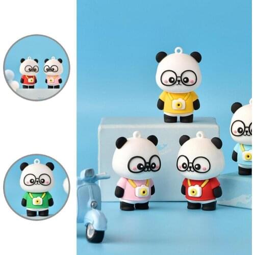 Hanging Design Glasses Wearing Soft Glue Handbag Pendant for School Bag