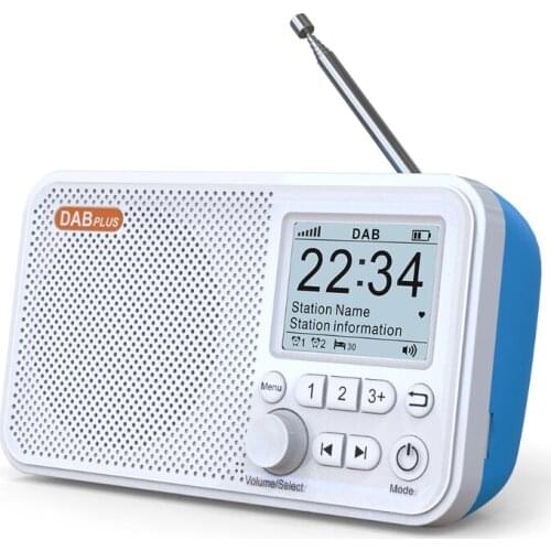 Portable Bluetooth 5.0 Digital Radio DAB FM Receiver Home Using TF Card Player LCD Display Screen