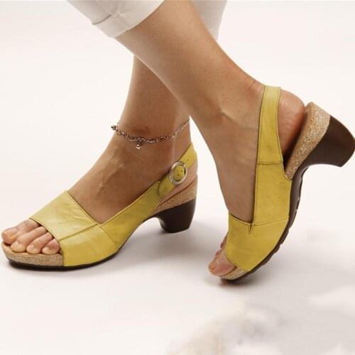 Fashion Ladies High heels Sandals Women Shoes Summer Gladiator PU Open Toe Elastic Sandals Female Casual Womens Sandals Large