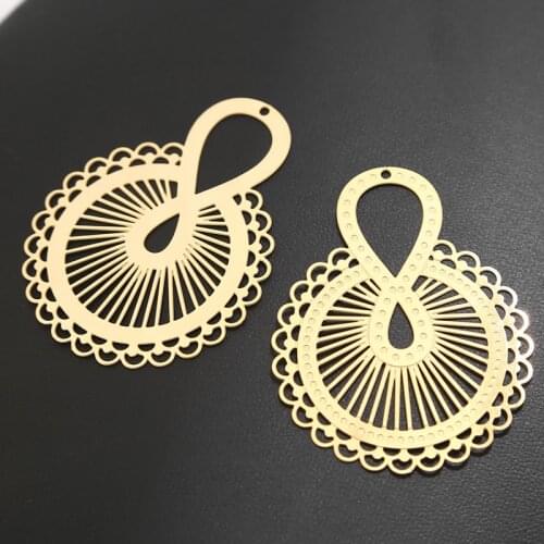 New stainless steel Charm Pendant Connector,Laminate Decoration Supplies for DIY Headwear Earring Costume Jewelry Making Finding