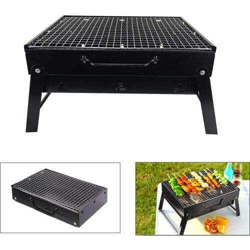 Medium Thick Folding Grill Outdoor Portable Barbecue Household Charcoal Grill BBQ