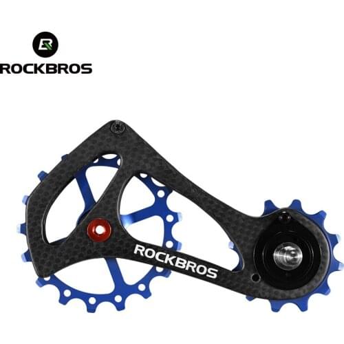 ROCKBROS 17T Carbon Fiber Bike Bicycle Rear Derailleur Pulley Wheel Kit 11 Speed Bicycle Part For Road Bike Set RIVAL FORCE RED