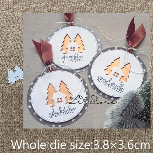 XLDesign Craft Metal Cutting Die Stencil Christmas tree house decoration Scrapbook Paper Card Craft Album DIY Embossing Die Cuts