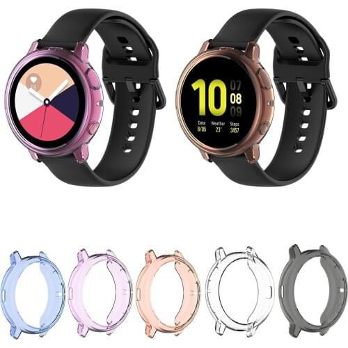 Protective Watch Cover For Samsung Galaxy Active 2 44mm 40mm Case Soft Clear Crystal TPU Bumper Case