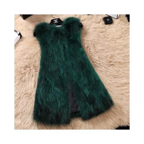 Genuine Fox Fur Vest Nature Women Raccoon Dog Fur Custom big size Wholesale Fur Waistcoat F37