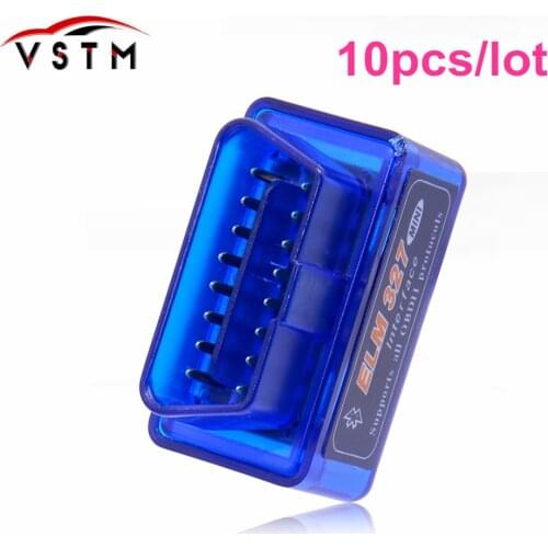 10PCS/LOT ELM327 Bluetooth ODB2 Auto Diagnostic Interface Scanner ELM 327 Bluetooth V2.1 Car Scan Tool For Multi-Brands