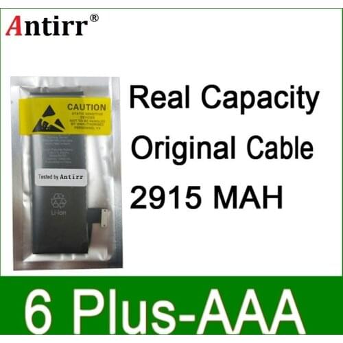 10pcs/lot Real Capacity China Protection board 2915mAh 3.7V Battery for iPhone 6PLUS zero cycle replacement repair parts 6P-AAA