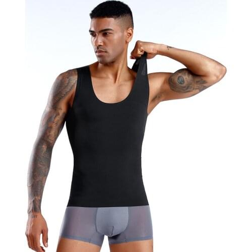 2020 New Men Slimming Shaper Abdomen Girdle Corset Vest Seamless Breathable Tummy Control Male Tank Tops
