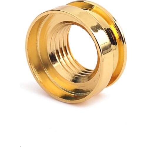 3 X Guitar Pickup Metal Tube Jack Strap Knobs Guitar Accessories, Golden, 15 X 8mm