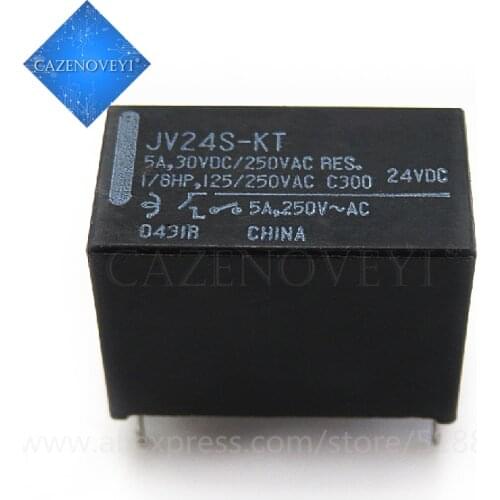 5pcs/lot JV24-KT JV24S-KT JV-24S-KT 24V 24VDC 5A 30VDC 250VAC DIP-4 In Stock