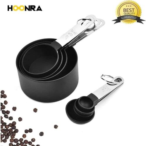 HOONRA 8Pcs/set Stainless Steel Measuring Spoon Kitchen Metal Measuring Teaspoon Kitchenware Baking Cooking Measuring Tools