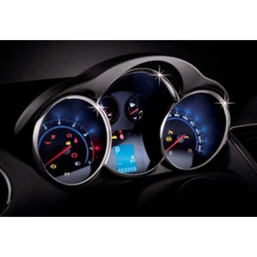 Carmilla Car Dashboard Decorative Ring ABS Chrome Trim Sticker for Chevrolet Cruze Sedan Hatchback Accessories Car Styling