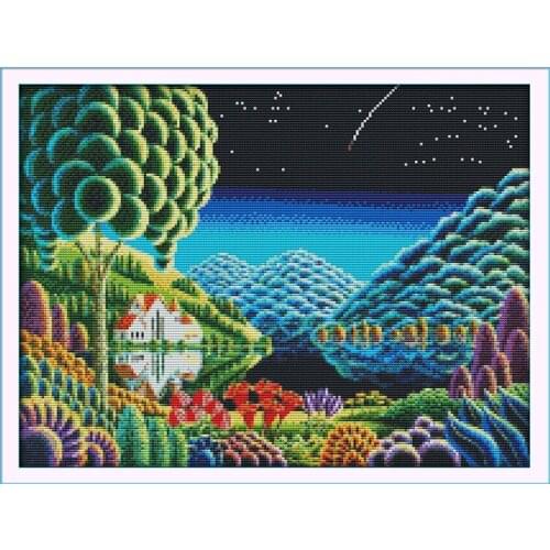Fantastic scenery(3) cross stitch kit 14ct 11ct count printed canvas stitching embroidery DIY handmade needlework
