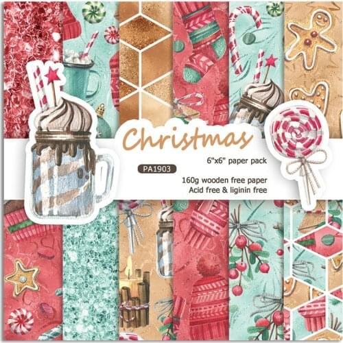 KSCRAFT 12 Sheets Christmas Scrapbooking Pads Paper Origami Art Background Paper Card Making DIY Scrapbook Paper Craft