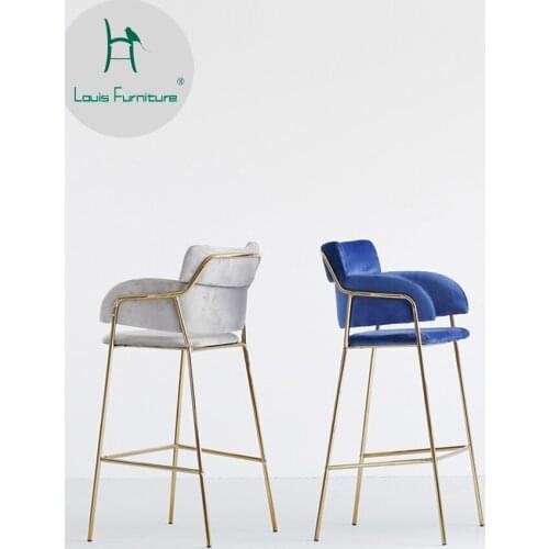 Louis Fashion Bar Chairs Creative Nordic Luxury Restaurant Household Iron Bar Stand Front Stand