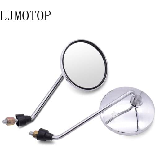 Motorcycle mirrors chrome round mirror motorcycl Big vision Side Mirror For SUZUKI RM85 RM125 RM250 RMX250 RM 85 125 250 RMX 250