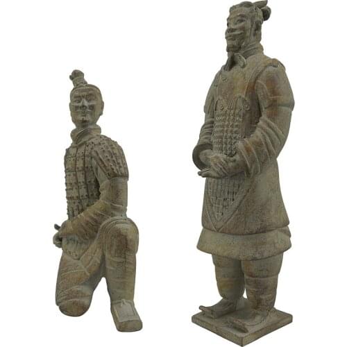 Set of 2 Collectibles Terracotta Warriors Figurine 4.4IN Terracotta Warriors Statue Magnet Gift China Antique Imitation Soldier