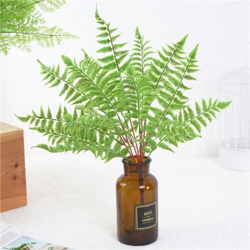 New 7 fork ferns plant bonsai Artificial plastic grass fence Outdoor plant wall grass decoration