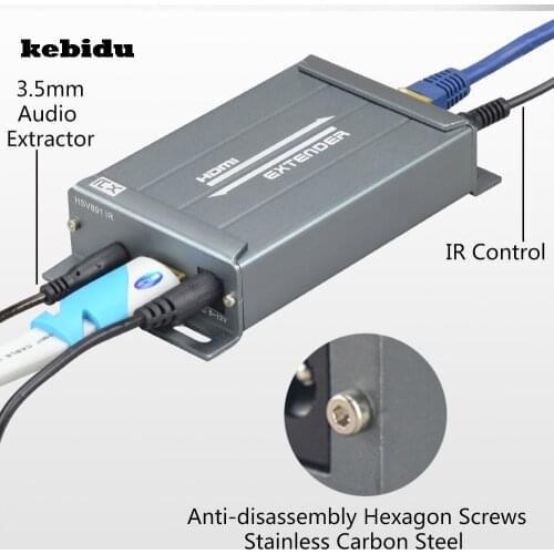 Over IP Lan Network HD 1080P HDMI-compatible Extender TX/RX 150M with IR over CAT6 RJ45 Ethernet Cable Support HDMI-compatible