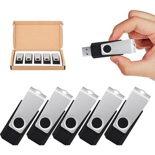 TOPESEL 5 Pack 1GB 2GB 4GB 8GB 16GB 64GB 128GB USB Flash Drives Memory Stick USB 2.0 Thumb Drives