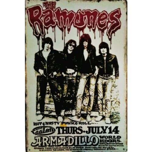 Vintage Tin Sign Decor The Live Venue Mostly Rock N Roll Collection