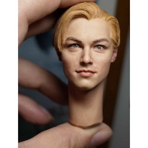 1/6 Scale Solid Male Head Sculpt Model Hot Toy Leonardo DiCaprio Head Carving Handsome Fit 12" Action Figure