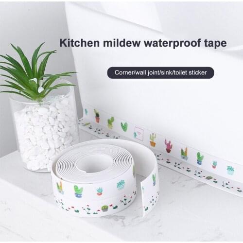 1 Roll Sealing Tape Waterproof Tape PVC Acrylic Material Kitchen Bathroom Wall Adhesive Crack Repair Tape 330cm JDH88