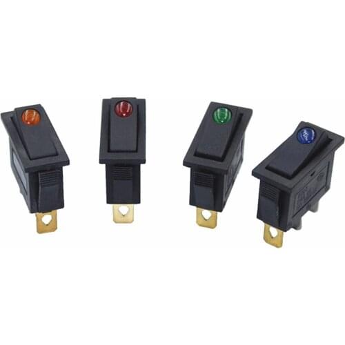 1 Pcs KCD3 Rocker Switch ON-OFF 2 Position 3 Pin Electrical equipment With Dot Light Power Switch12V