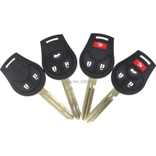 10pcs/lot car remote control key shell for nissan 2 3 4 Button Geniss Sylphy Tiida Teana Paladin fob selling