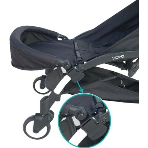 2 into 1 Baby Stroller Accessories Leg Rest Leather Armrest Bumper Bar for Babyzen Yoyo Yoya