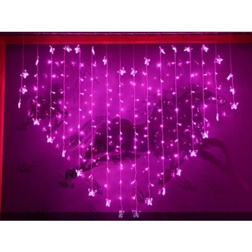 200x150cm Elegant Wedding Backdrops With LED Lights Butterfly Wedding Decoration Centerpieces Tree Crystal 7 Colors