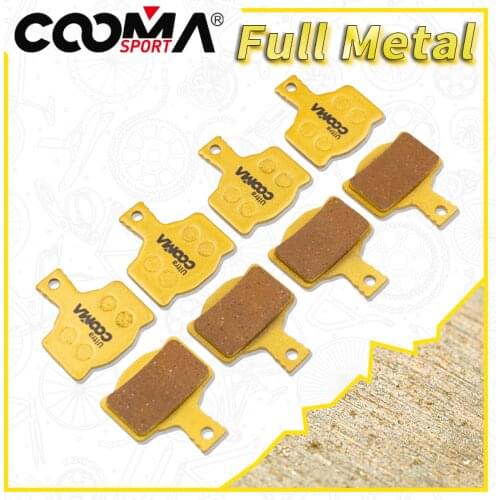Bicycle Disc Brake Pads For Magura MT2 MT4 MT6 MT8 Disc Brake, 4 Pairs, Gold Full Metal