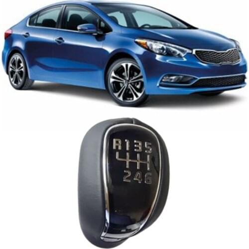 6 Speed PU Leather Car MT Gear Shift Knob Lever Stick Shifter Knob for Kia K2 K3 K4 Sportage for Hyundai IX25 Creta 43711A2300D3