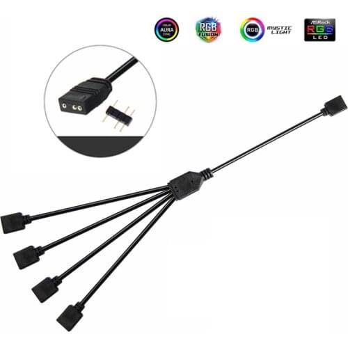 Motherboard AURA RGB Interface 12V / 5V Addressable D-RGB SYNC Hub Transfer Extension Cable For ASUS GIGABYTE MSI
