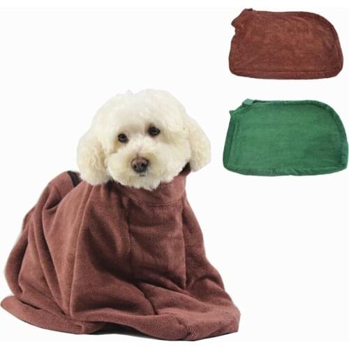 Pet Towel Dog Bathrobe Super Absorbent Pet Drying Towel Microfiber Dog Bath Quick-Drying Cat Bath Small Medium Large Pet Cloak