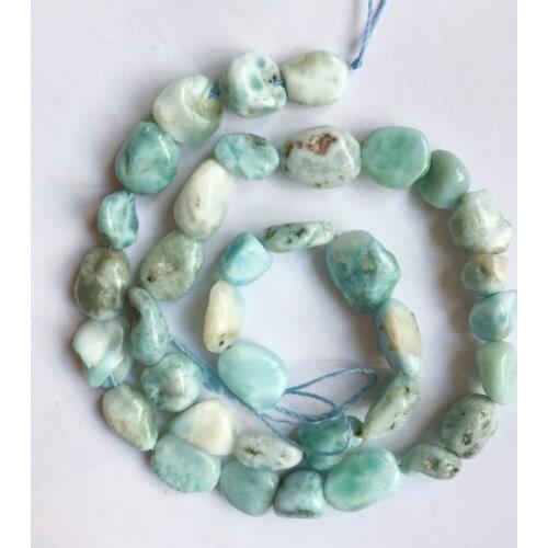 Natural Stone Larimar Irregular Faceted Shape approx 5x7mm 8*10mm 9*12mm DIY Jewelry Making Bracelet or Necklace about 39cm Gift
