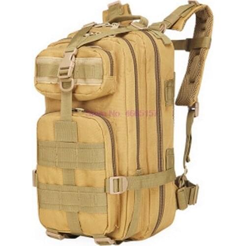 By dhl or ems 10pcs 3P Outdoor Military Tactical Backpack 25-30L Molle Bag Army Sport Travel Rucksack Camping Camouflage Bag